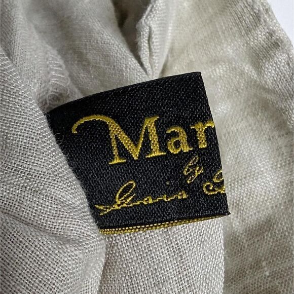 Marilyn's Stretch Flare Cream Linen Pants Lagenlook IT 46 - Picture 4 of 6